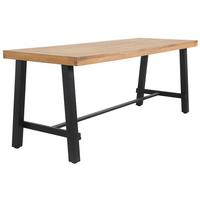 STÓŁ OGRODOWY SPLITWORK 120 - kolor akacjowy/czarny, Design, metal/drewno (120/70/76cm) - Ambia Garden