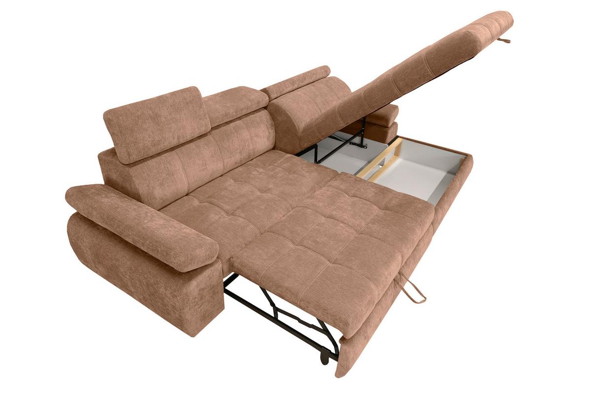 Kutna Garnitura Vegas - crna/terakota, Design, drvo/tekstil (294/173cm) - Modern Living