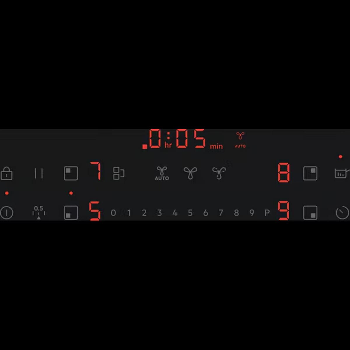 Kochfeld-Dunstabzug-Kombi XUB6643IT Schwarz - Schwarz, MODERN, Glas (58/22,5/51cm) - AEG