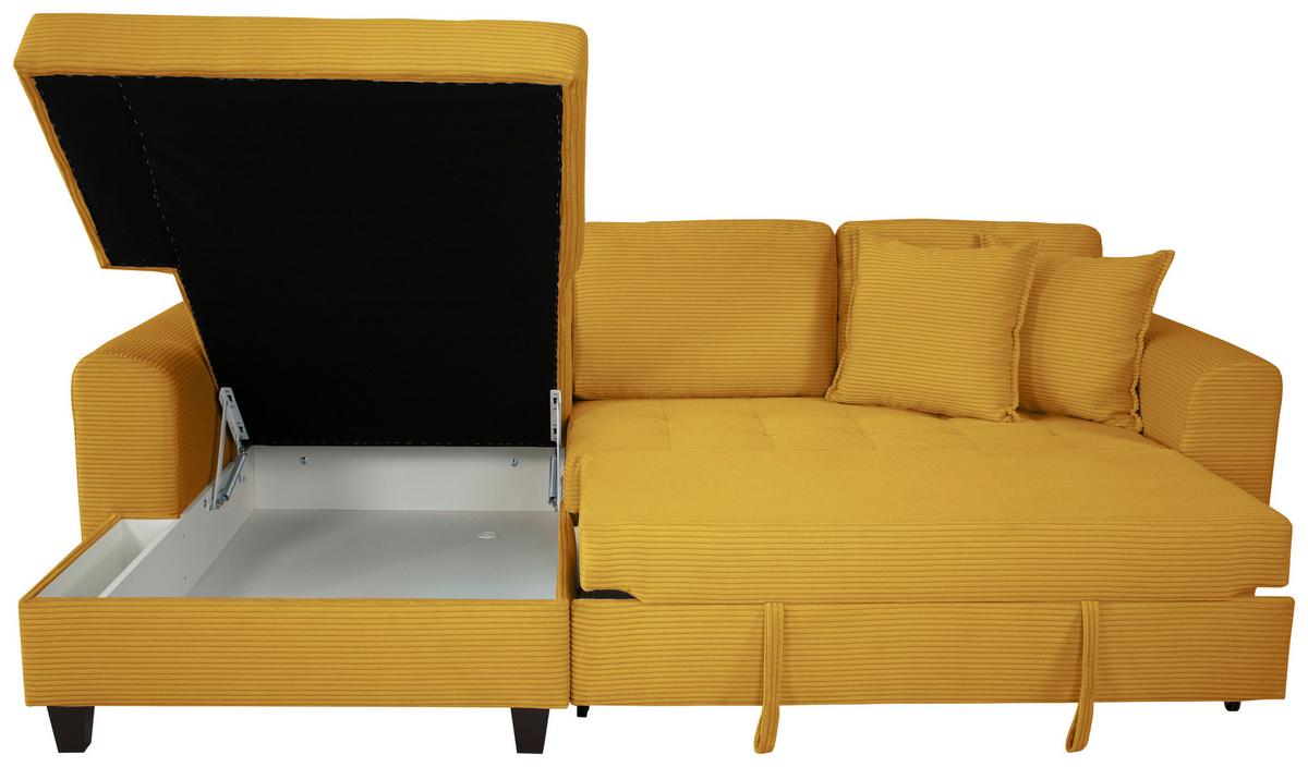 Kutna Garnitura Moritz - boje senfa, Trend, tekstil (155/265cm) - Modern Living