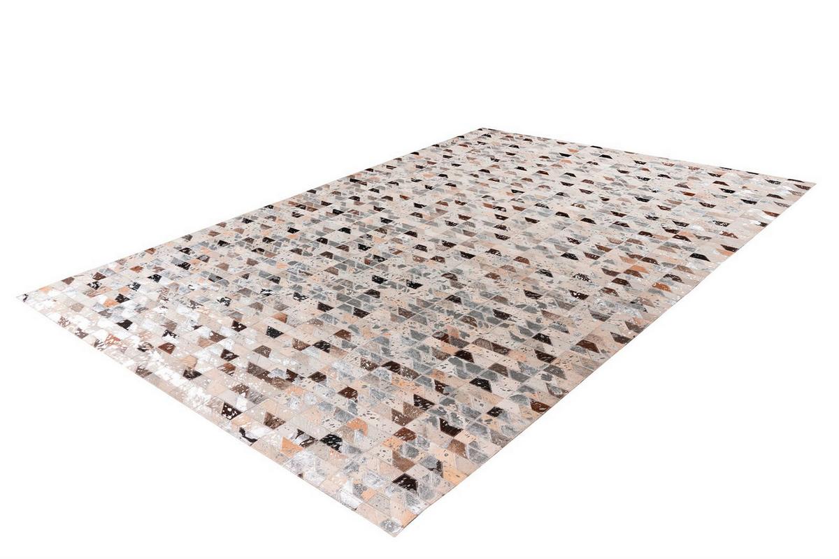 FLACHWEBETEPPICH LAVIN 625 SILBER / MULTI - Silberfarben/Multicolor, Konventionell, Leder (80/150cm) - Kayoom