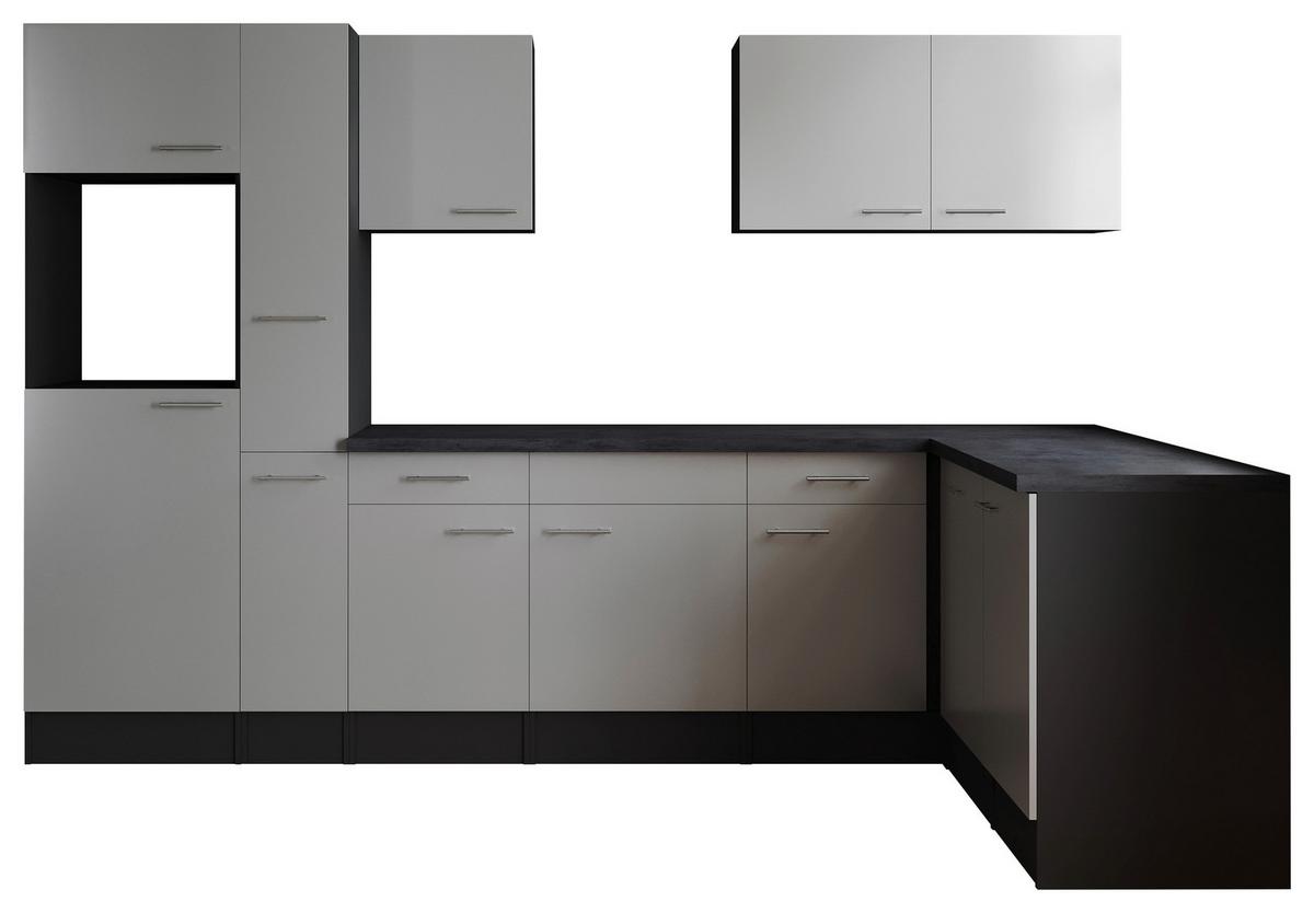 Kotna Kuhinja Brez Aparatov Oliver, 310x172cm - srebrne barve/siva, Design, kovina/leseni material (310/172cm) - Respekta