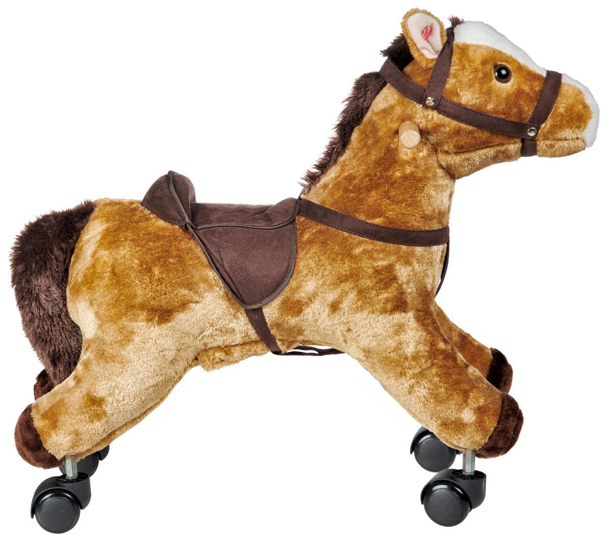 KONIK NA BIEGUNACH SPEEDY - brązowy, Basics, tworzywo sztuczne/metal (57/24/52cm) - My Baby Lou