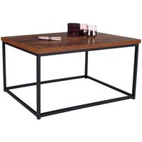 Klubska Miza Jungle, Naraven Videz, Črna - črna/naravne barve, Moderno, kovina/leseni material (100/48/60cm)