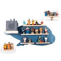 Otroška Polica Boarti, Modra - modra/bela, Moderno, leseni material (60/30/19cm) - MID.YOU