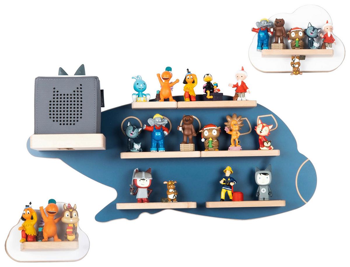 Otroška Polica Boarti, Modra - modra/bela, Moderno, leseni material (60/30/19cm) - MID.YOU