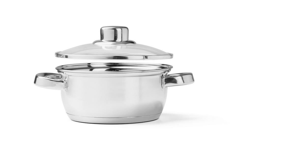 ZESTAW GARNKÓW OLAV - kolor stalowy/przejrzysty, Basics, metal/szkło - Homeware Profession.