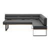Eckbank Canon LI. in Schlammfarben - Schlammfarben/Schwarz, KONVENTIONELL, Holz/Textil (220/85/160cm) - Based