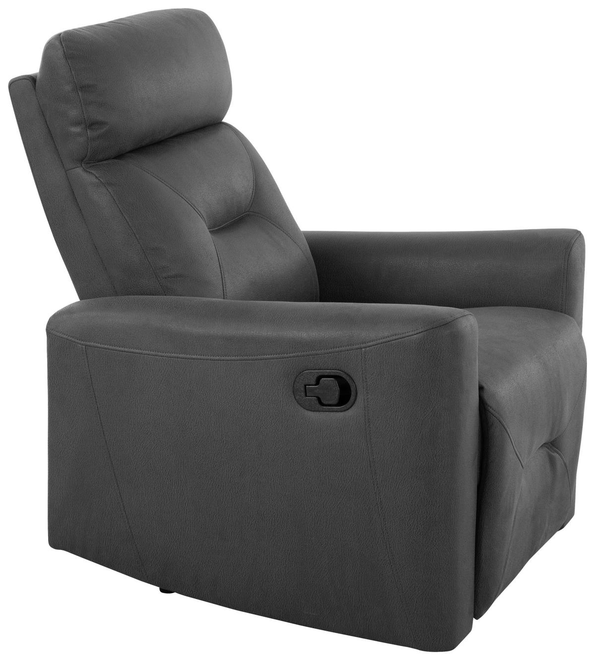 Počivalnik Aureli, Črna - siva/črna, Basics, kovina/tekstil (82/102,5/92,5cm) - Livetastic