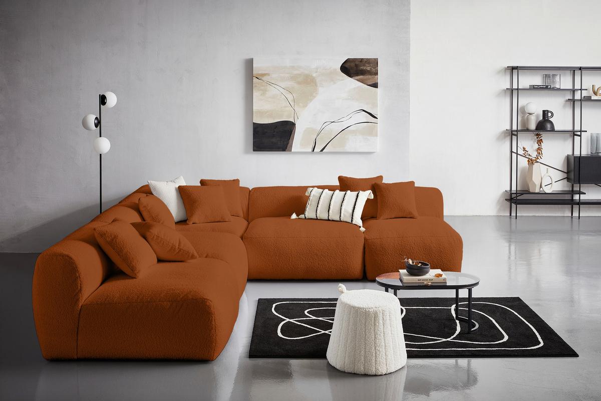 Modul Sofaelement Bloom Rostfarben - Rostfarben, Trend, Textil (100/70/122cm) - Livetastic