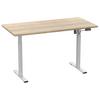 Dvižna Miza E-lona, Barva Hrasta, Srebrna, 160x80cm - srebrne barve/hrast sonoma, Design, kovina/leseni material (160/80/71cm) - MID.YOU