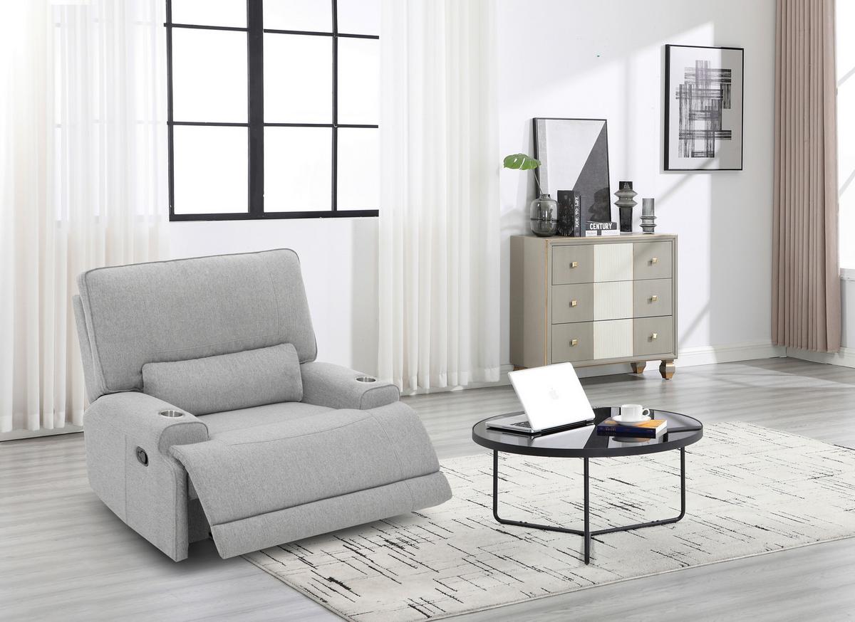 Počivalnik Texas, Svetlo Siva - črna/svetlo siva, Basics, kovina/umetna masa (122/106/102cm) - MID.YOU