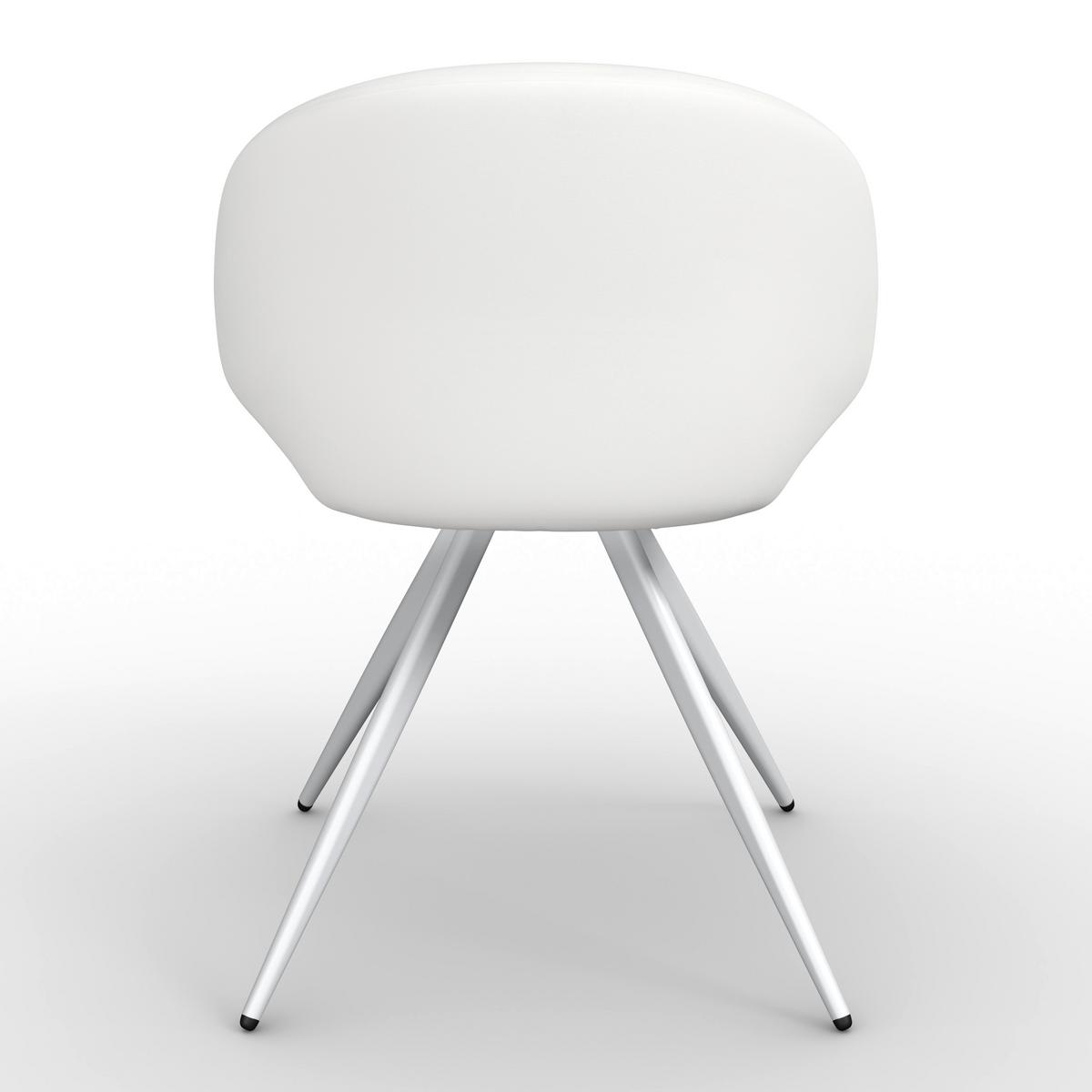 Armlehnstuhl Adele Creme Samt Gepolstert - Creme/Weiß, MODERN, Textil/Metall (62/52/84cm) - Bessagi Home