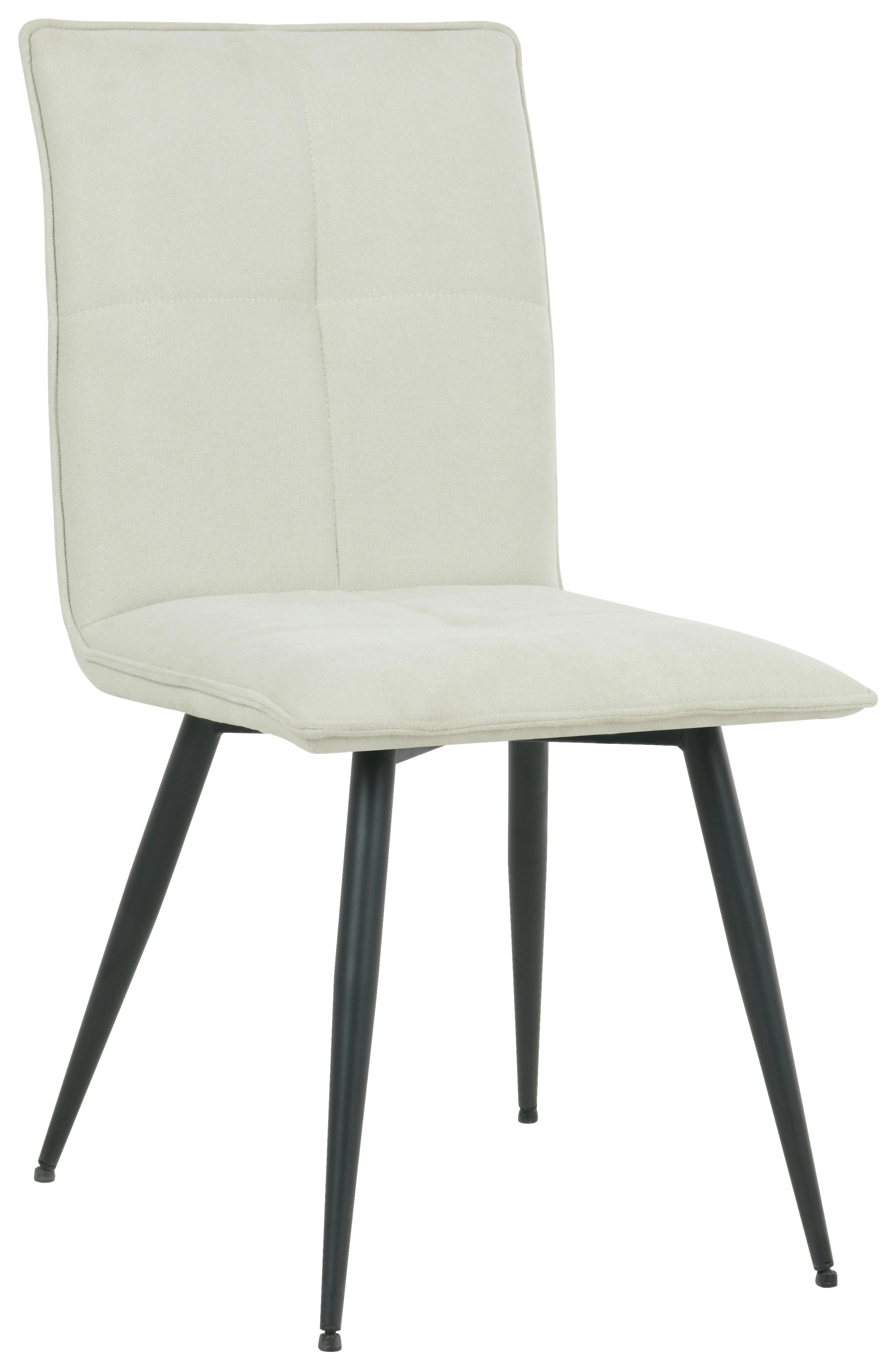 KRZESŁO HOOK - beżowy/czarny, Design, metal/tkanina (47.5/92/65cm) - Novel