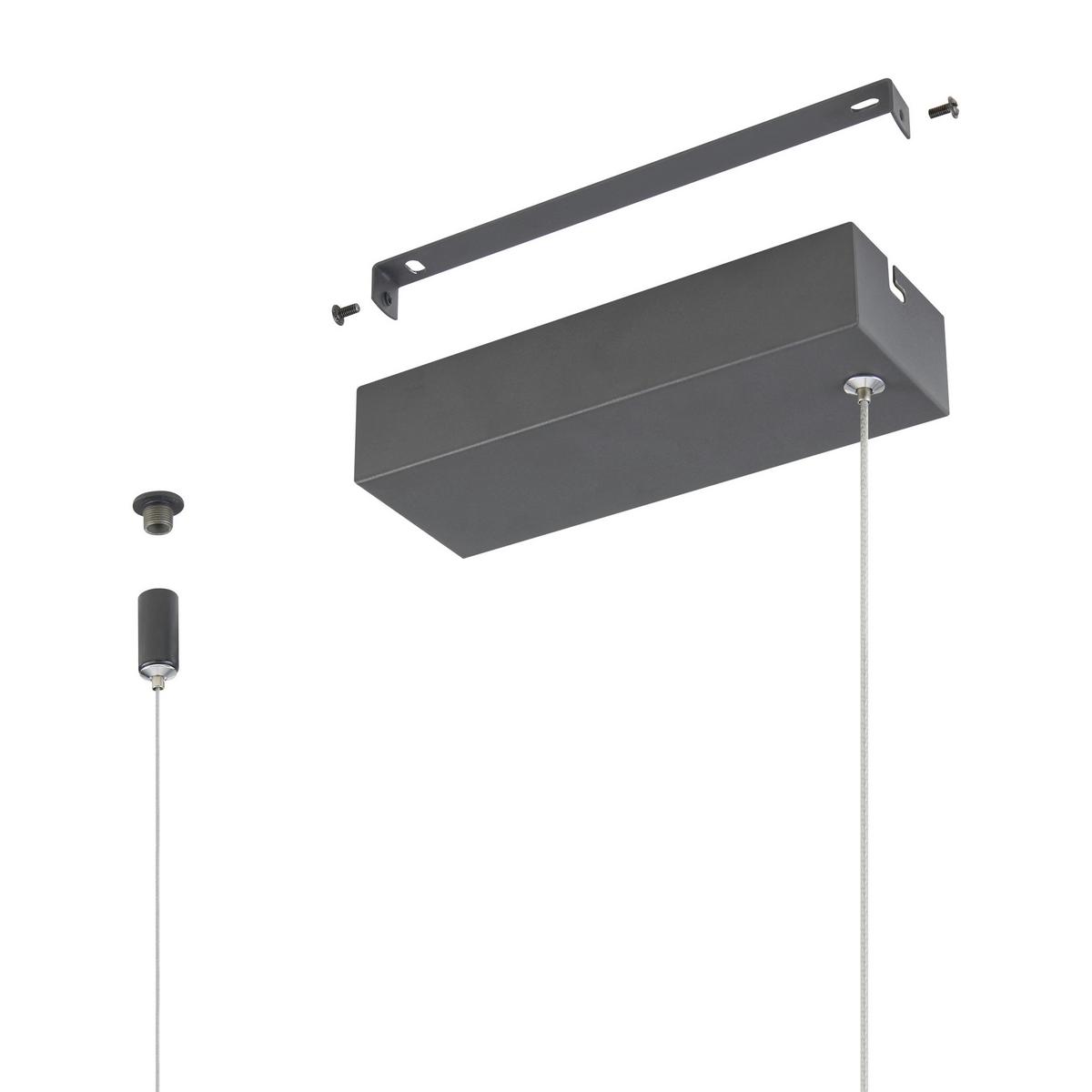 Led-hängeleuchte 98492* Amontillado - Weiss/Schwarz, Design, Kunststoff/Metall (116/8,5/110cm) - Eglo