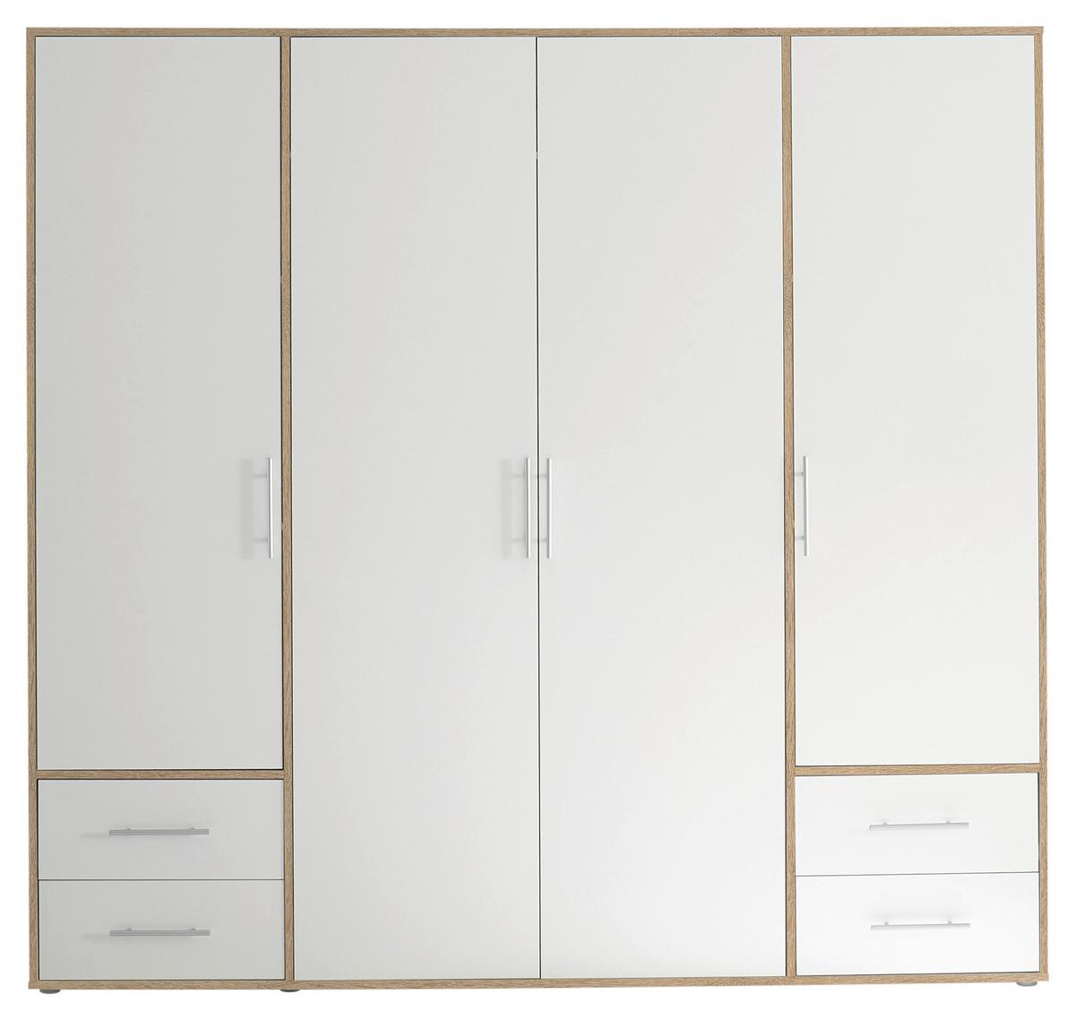 Ormar S Klasičnim Vratima Valencia - bijela/boje aluminija, Moderno, drvni materijal/plastika (206/195/60cm) - MID.YOU