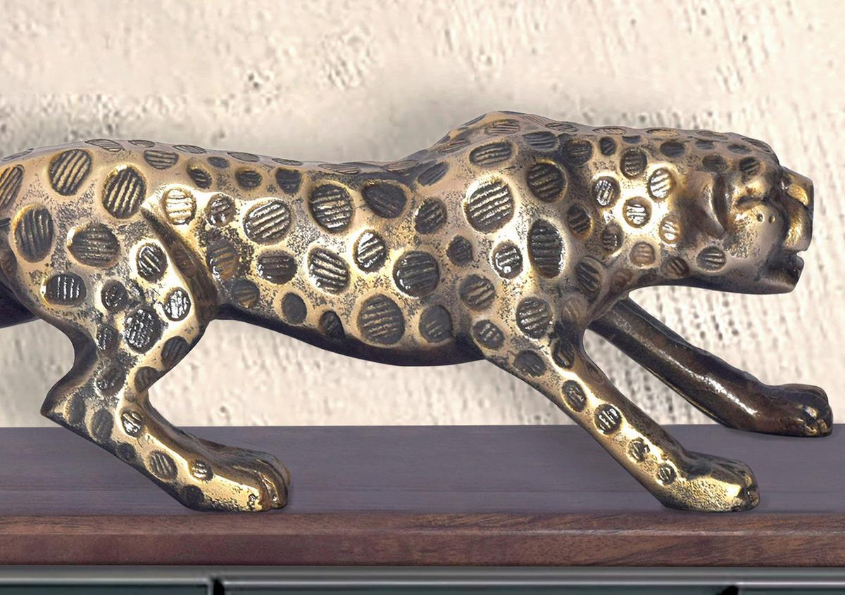 Okrasni Predmet Leopard - zlate barve, Design, kovina (63/17,5/16cm) - Livetastic
