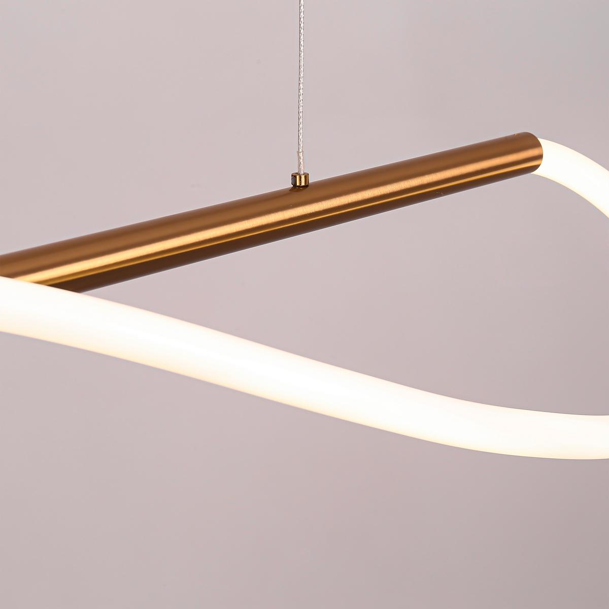 Led-hängeleuchte Lp-2345/1ps Meleca - Goldfarben, Design, Metall (160/15/130cm)