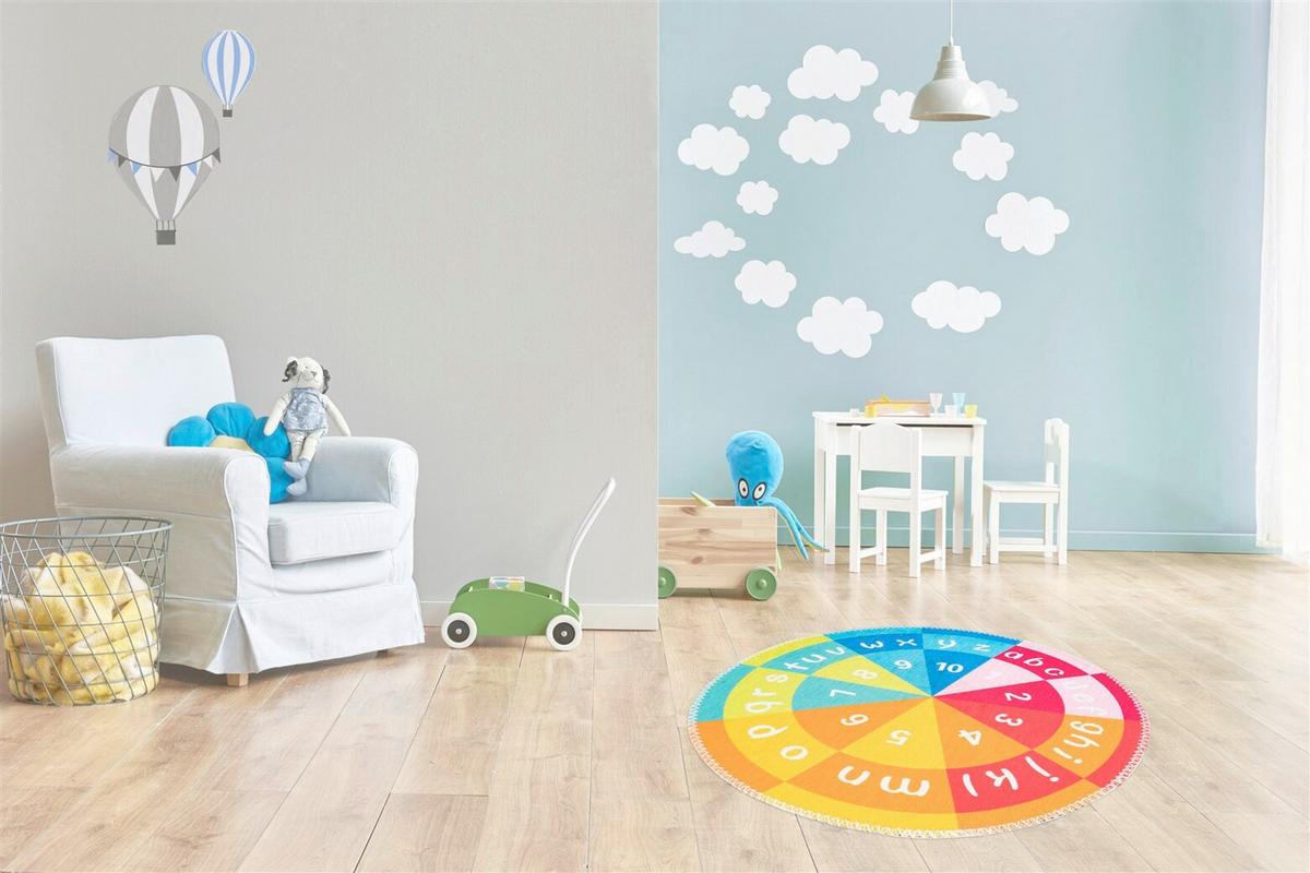 Kinderteppich Coco 300 Multi Ø 160cm Rund - Multicolor, Basics, Textil (160/160cm) - Kayoom