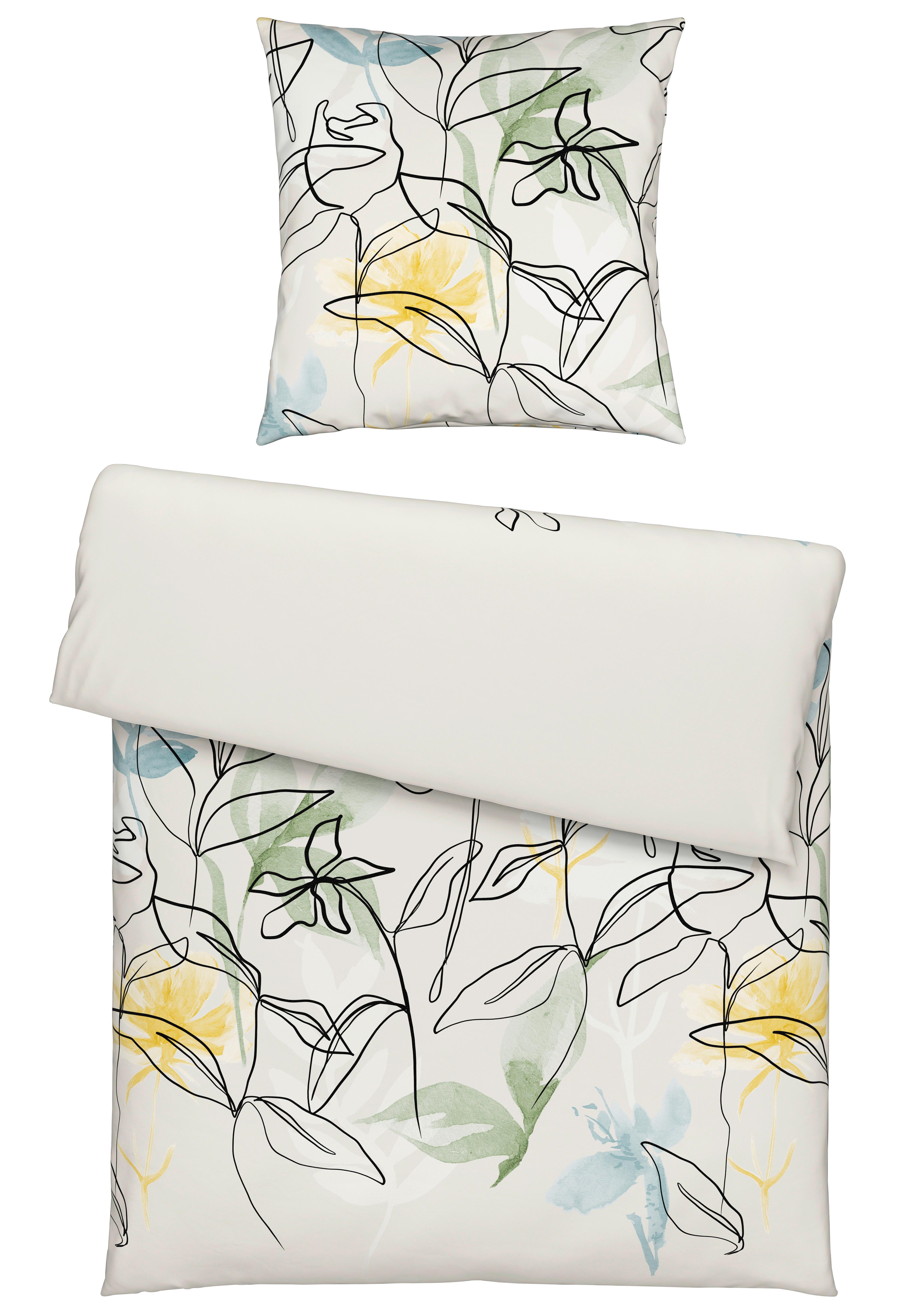 Bettwäsche Florentina in Weiß ca. 135x200cm - Weiß, KONVENTIONELL, Textil (135/200cm) - Modern Living