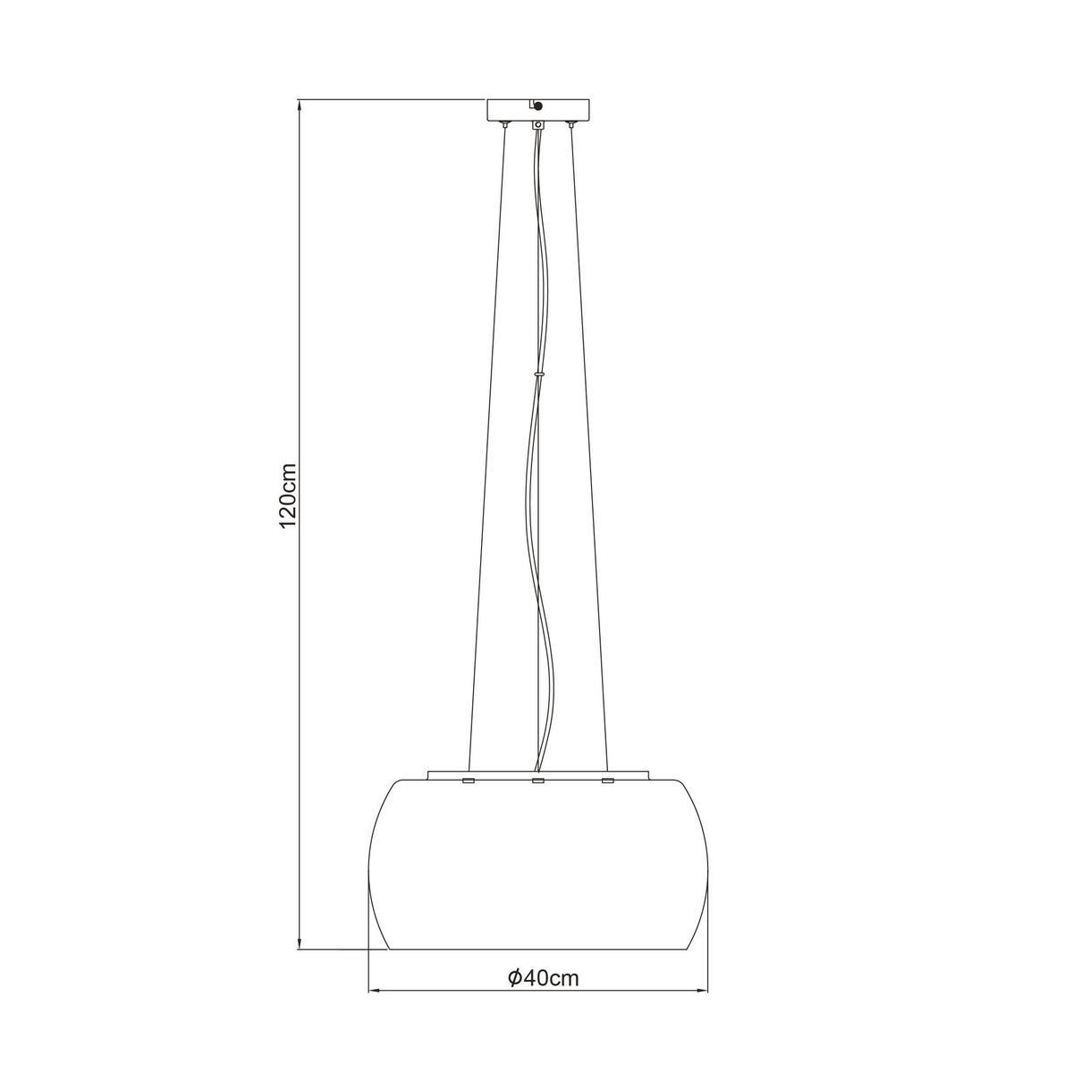LAMPA WISZĄCA GABRIEL - kolor bursztynowy, Trend, metal/szkło (40/120cm) - Collett's Monde