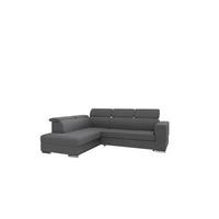 Sarokgarnitúra Antonio - sötétszürke, Modern, faalapú anyag/textil (203/103/260cm) - Modern Living