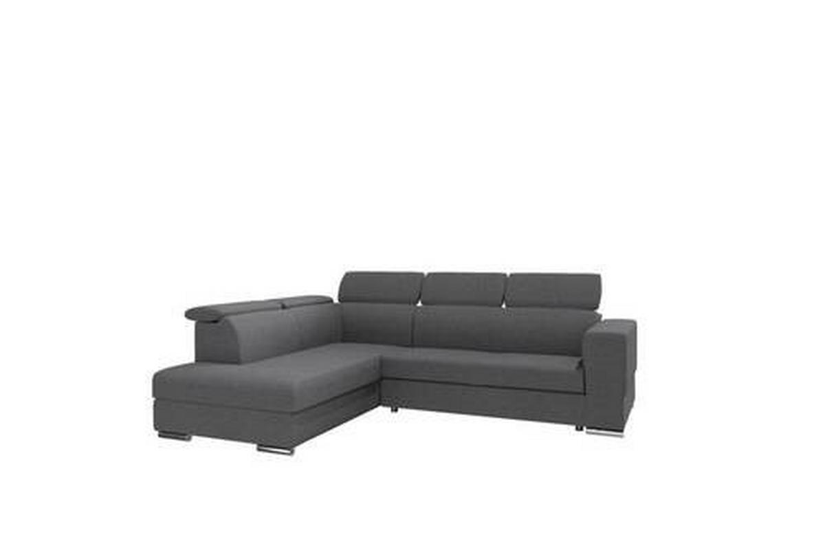 Sarokgarnitúra Antonio - sötétszürke, Modern, faalapú anyag/textil (203/103/260cm) - Modern Living