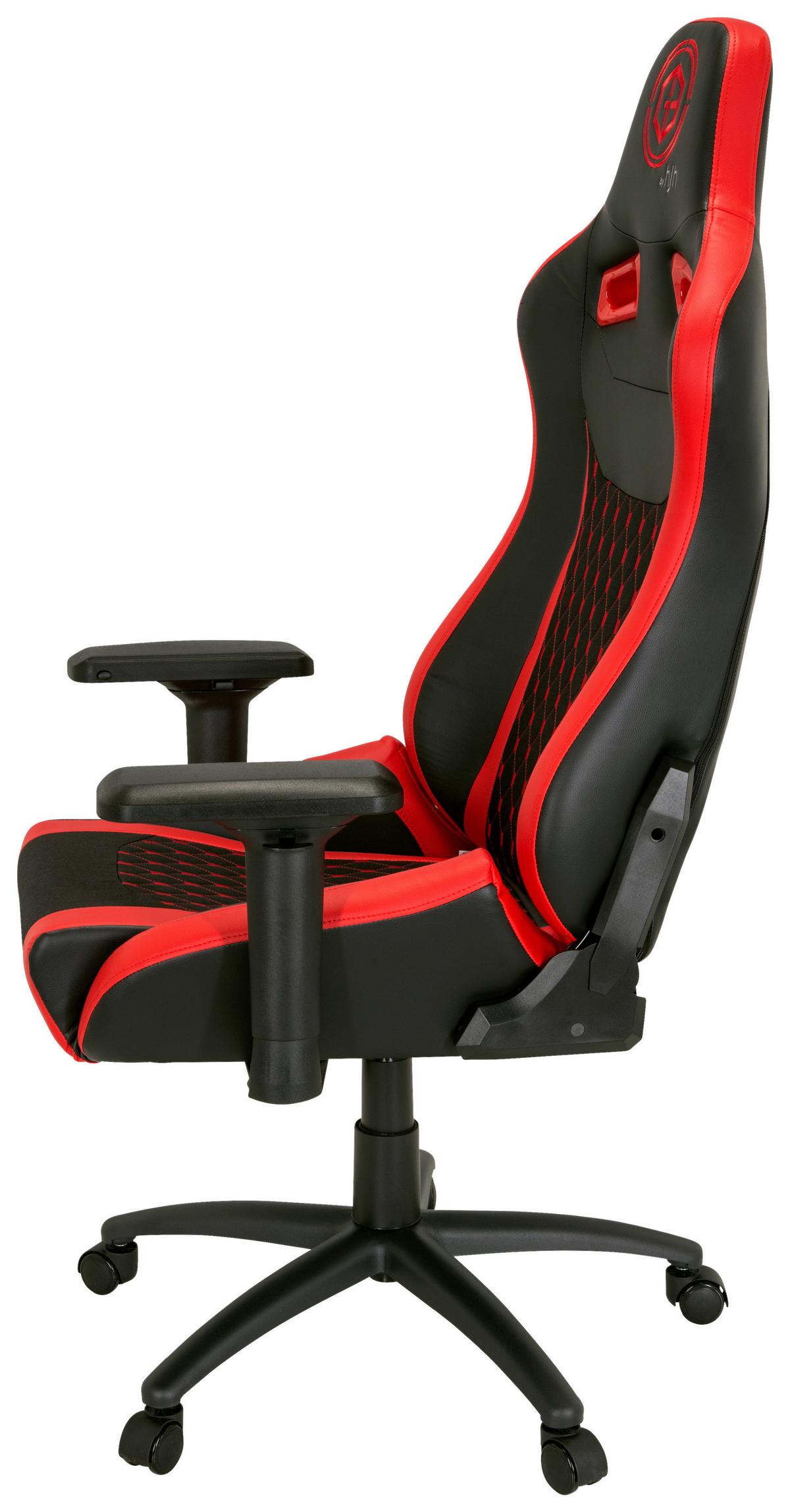 Gaming Stol Gamebreaker Sx 04, Črna, Rdeča - rdeča/črna, Moderno, kovina/umetna masa (74/137/66cm) - MID.YOU