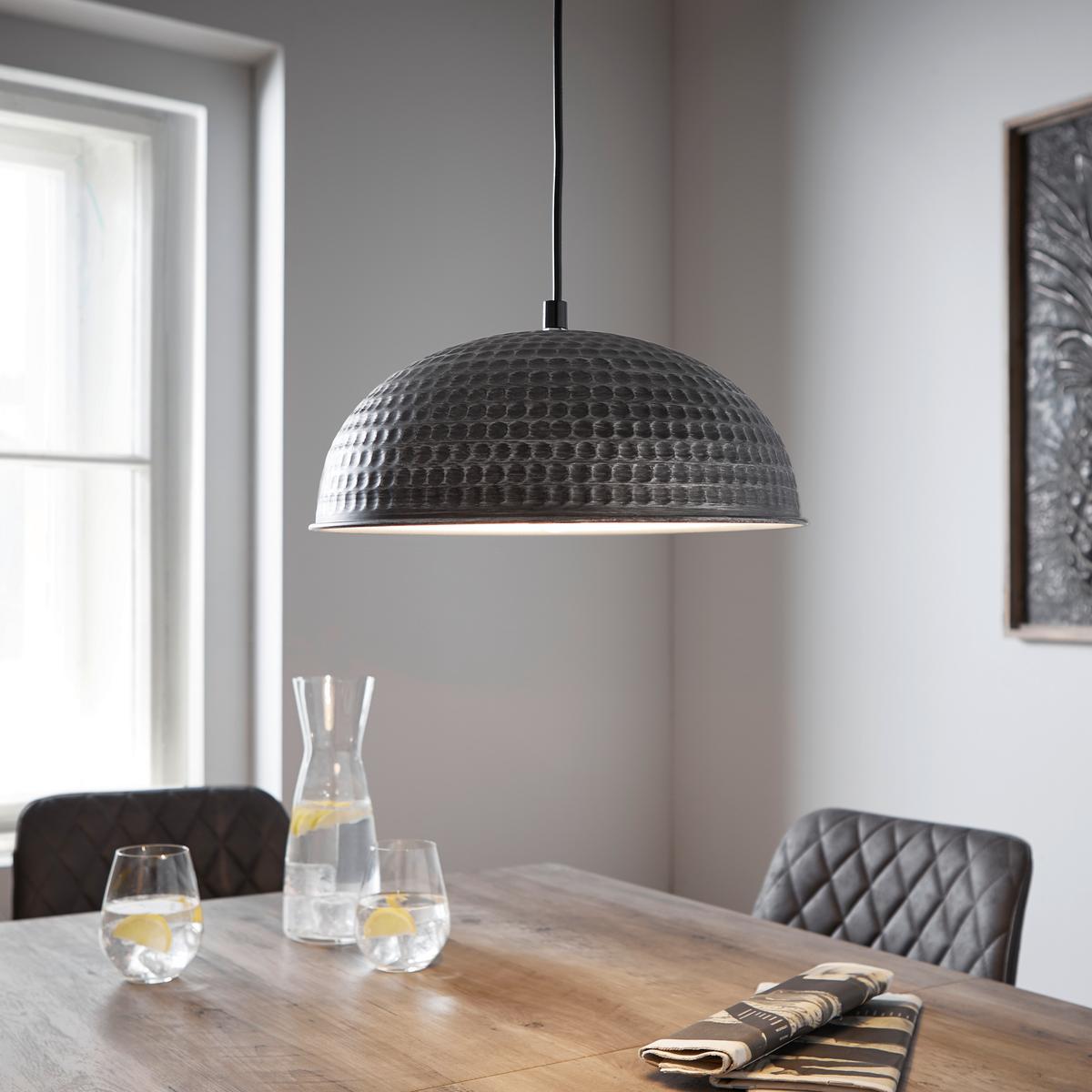 LAMPA WISZĄCA ALWINA - kolor srebrny/czarny, Modern, metal (30/119cm) - Modern Living