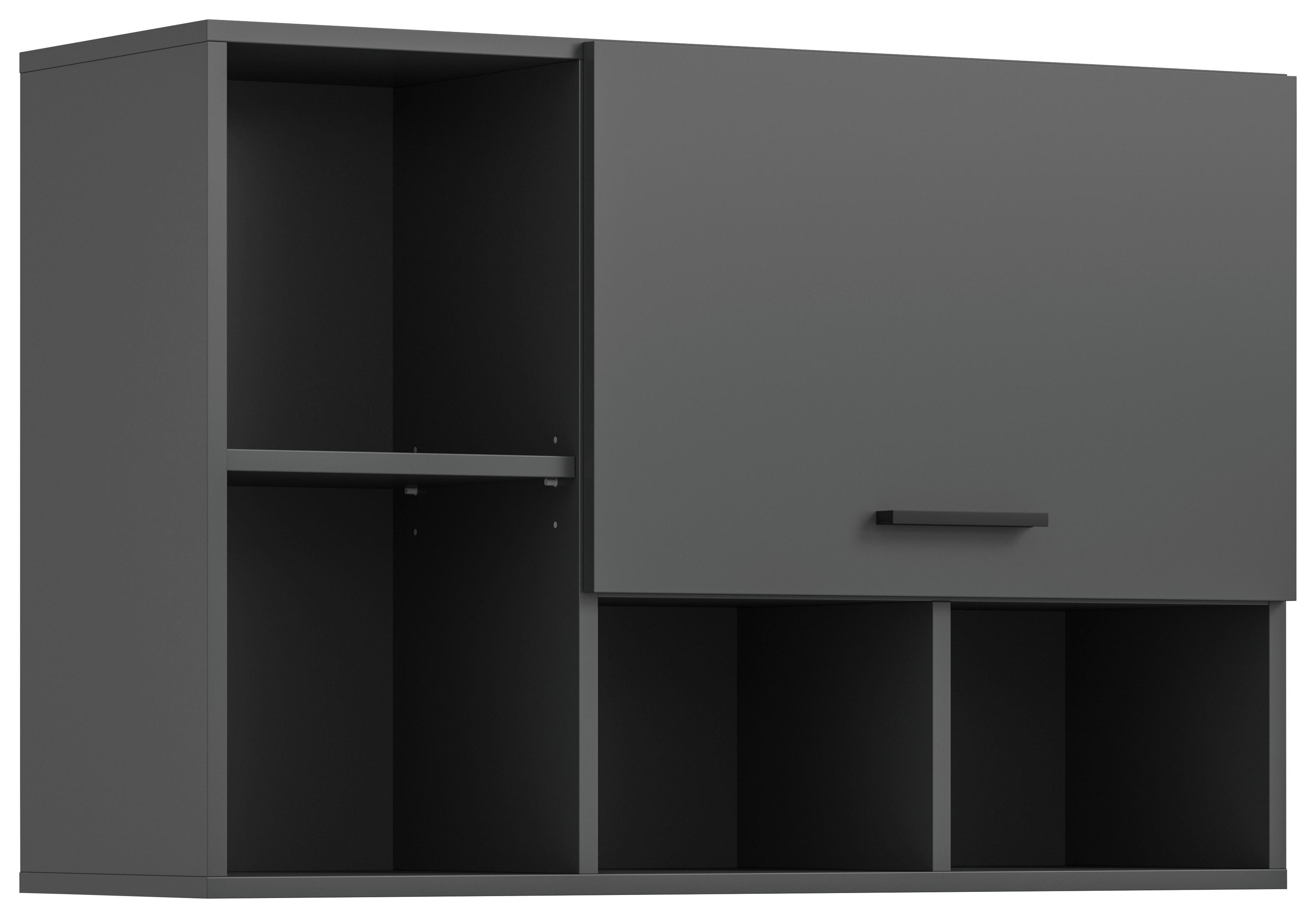 Hängeschrank Free Anthrazit - Anthrazit/Schwarz, Basics, Holzwerkstoff/Kunststoff (95/64/34cm) - MID.YOU