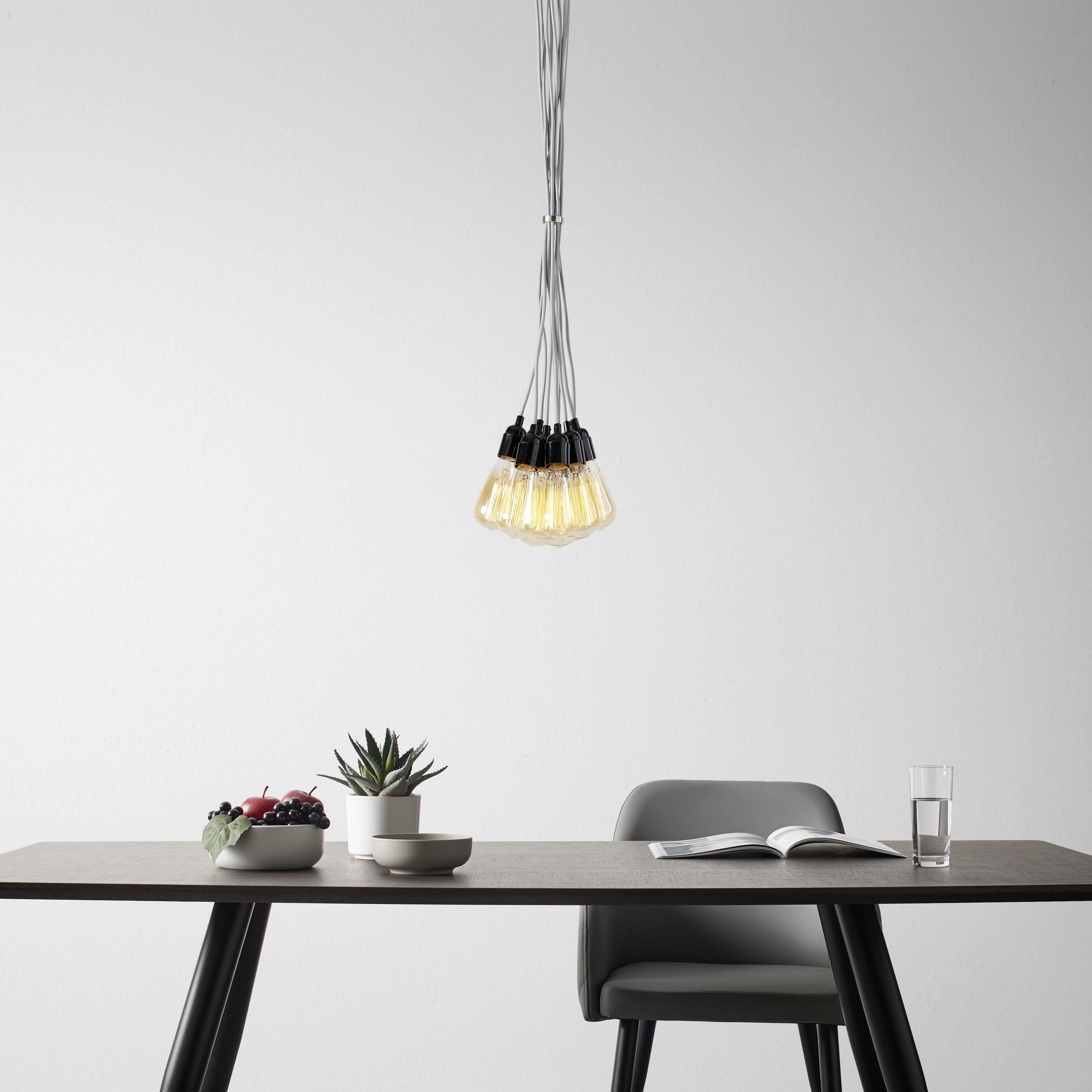 Függőlámpa Padua - fehér, Modern, műanyag (22/147cm) - Modern Living
