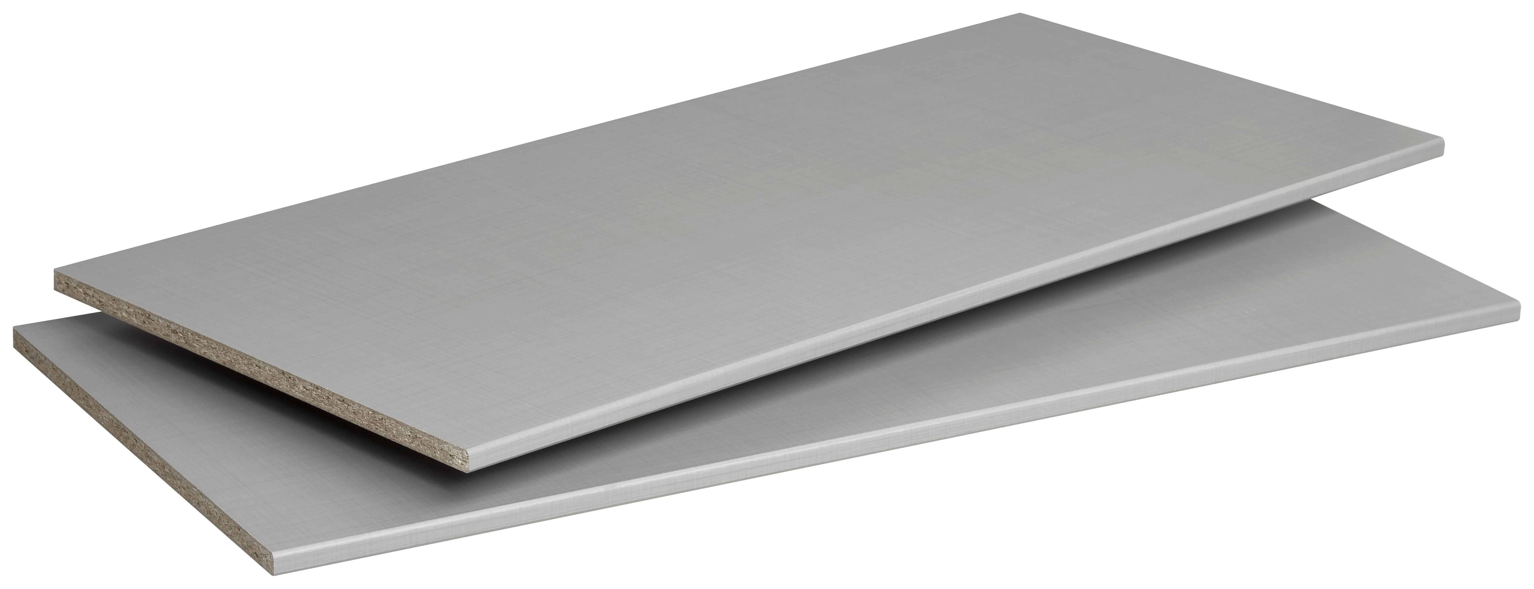 Einlegeboden 2er-Set Fresh ca. 96x2x50 cm Grau - Grau, MODERN, Holzwerkstoff (96/2/50cm) - MID.YOU