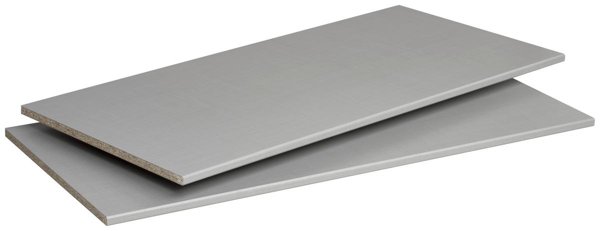 Einlegeboden 2er-Set Fresh ca. 96x2x50 cm Grau - Grau, MODERN, Holzwerkstoff (96/2/50cm) - MID.YOU