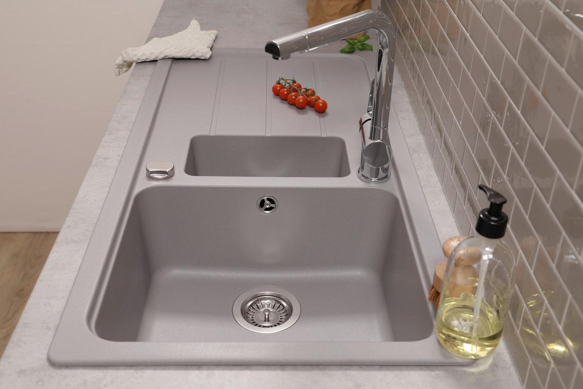 Pomivalno Korito Austin, 100x50cm - siva, Design, kamen (100/20/50cm) - Respekta