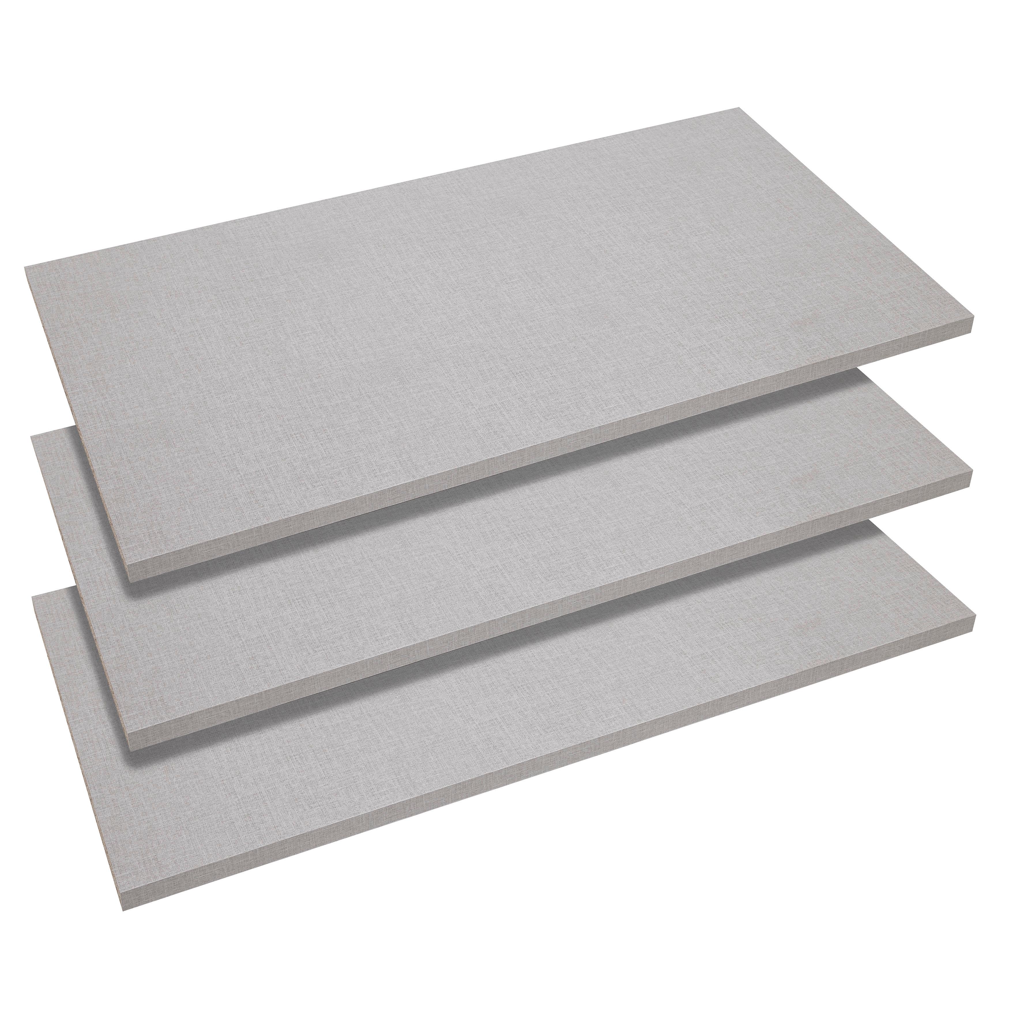 Einlegebodenset Zubehör Grau, 3-teilig - Grau, Holzwerkstoff (82,9/2,2/42cm)