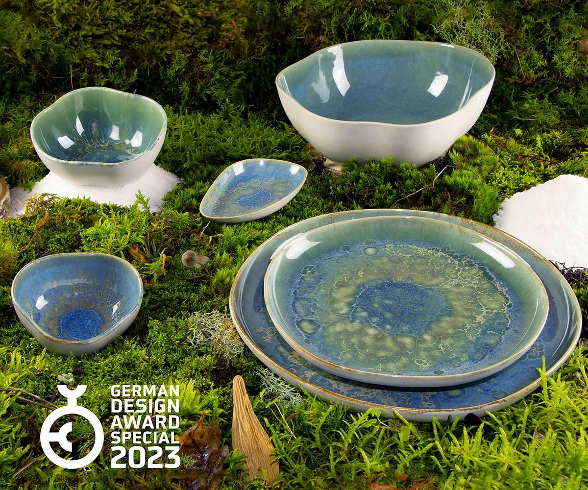 Set Skodelic Yuki Uno, 4-Delni - modra/zelena, Basics, keramika (370ml) - Creatable