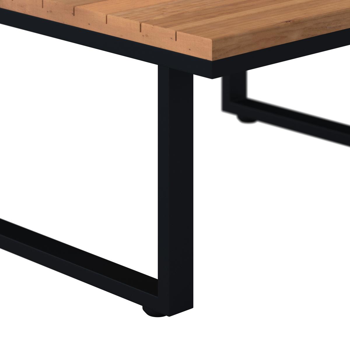 Loungegarnitur Loretta Creme Metall/Holz/Outdoorstoff - Creme/Schwarz, MODERN, Holz/Textil (80/75/80cm) - Bessagi Garden