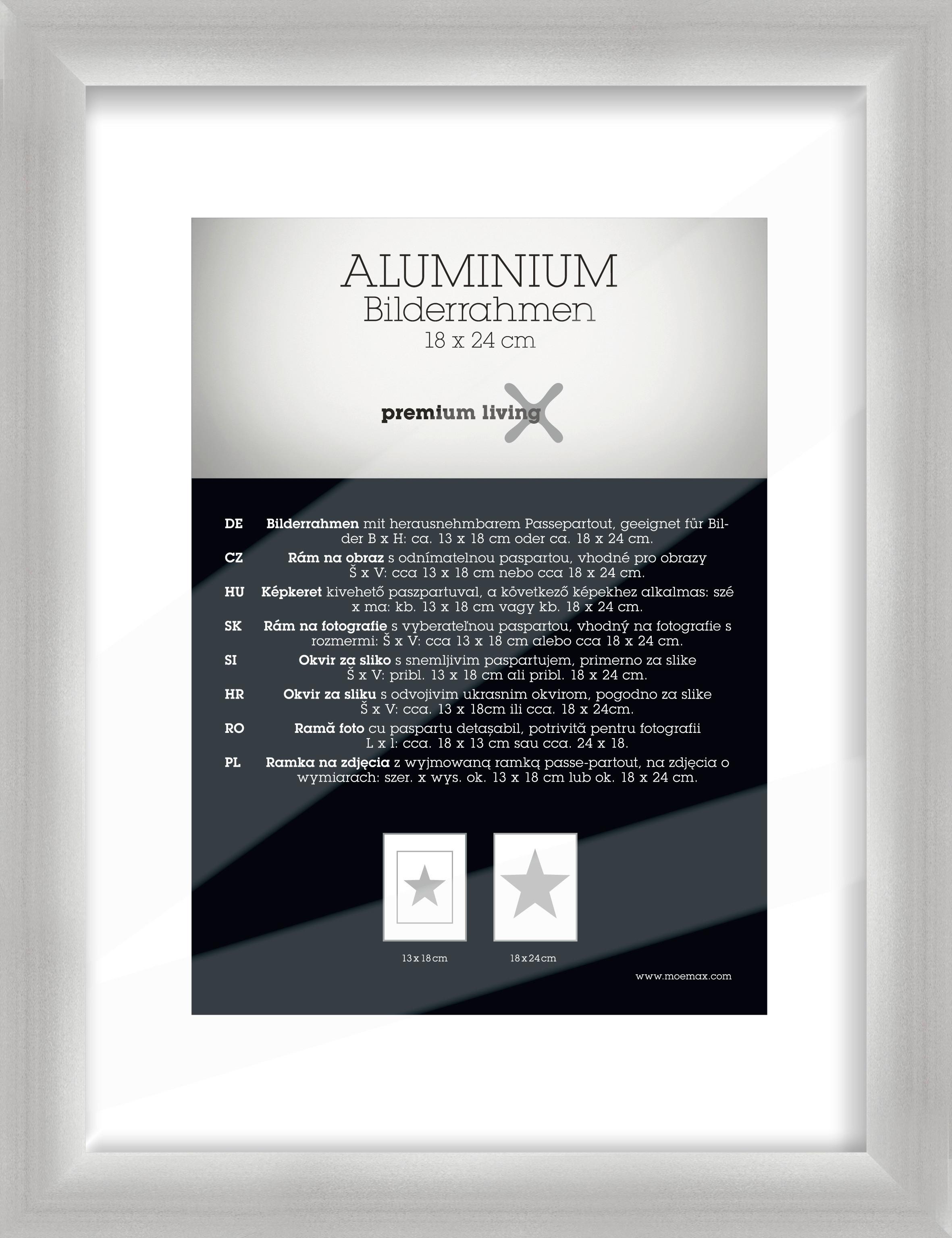 Okvir Za Slike Aluminium - srebrne barve, Basics, kovina (21,1/27,1/2.2cm) - Premium Living
