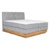 Boxspringbett Marie in Platinfarben ca. 180x200cm - Platinfarben, Holz/Kunststoff (180/200cm) - Zandiara