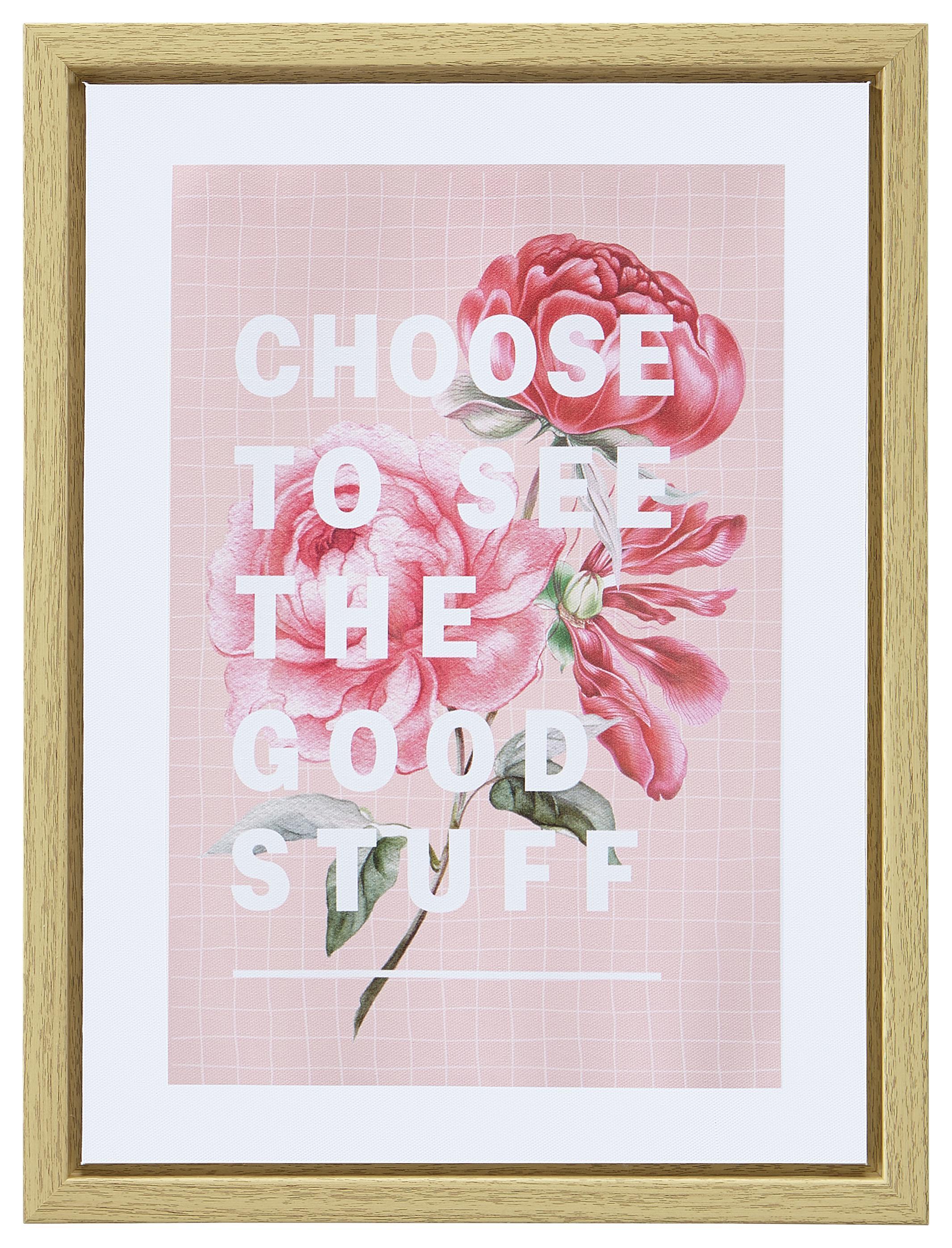 Keilrahmenbild Cherly Bunt - Multicolor/Kieferfarben, Kunststoff/Textil (30/40/2,5cm) - Mömax modern living