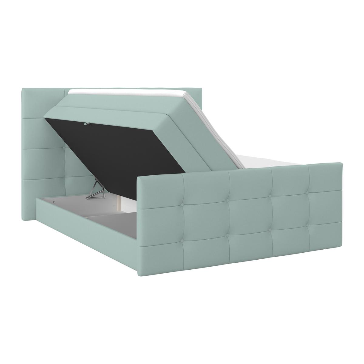 Boxspring Krevet Josie C - crna/boje žada, Moderno, drvni materijal/drvo (160/200cm) - Based