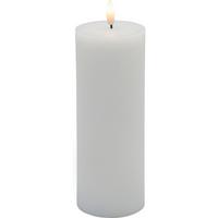 LED-Kerze Fair Weiß - Weiß, Naturmaterialien/Kunststoff (7,5/20cm) - Mömax