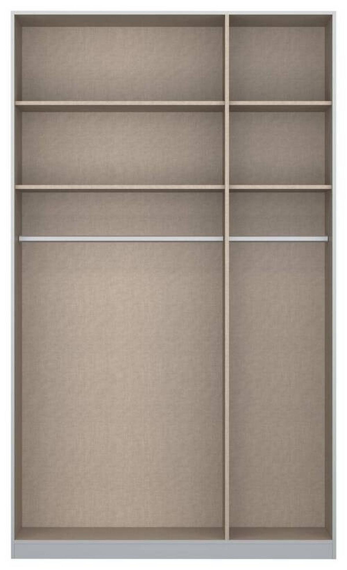 DULAP USI ROTATIVE ALABAMA - stejar Sonoma/argintiu, Modern, material pe bază de lemn (136/229/54cm) - Modern Living
