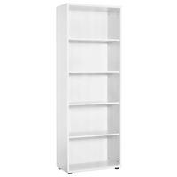 Aktenregal "Serie 200", weiß - Schwarz/Weiß, Basics, Holzwerkstoff/Kunststoff (65,1/182,4/34,5cm) - MID.YOU