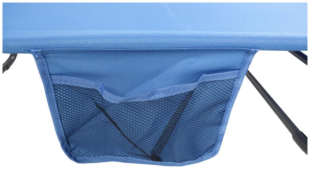 Gartenliege Bindox L ca. 55x24x185 cm Blau - Blau, MODERN, Kunststoff/Textil (55/24/185cm) - Ambia Garden