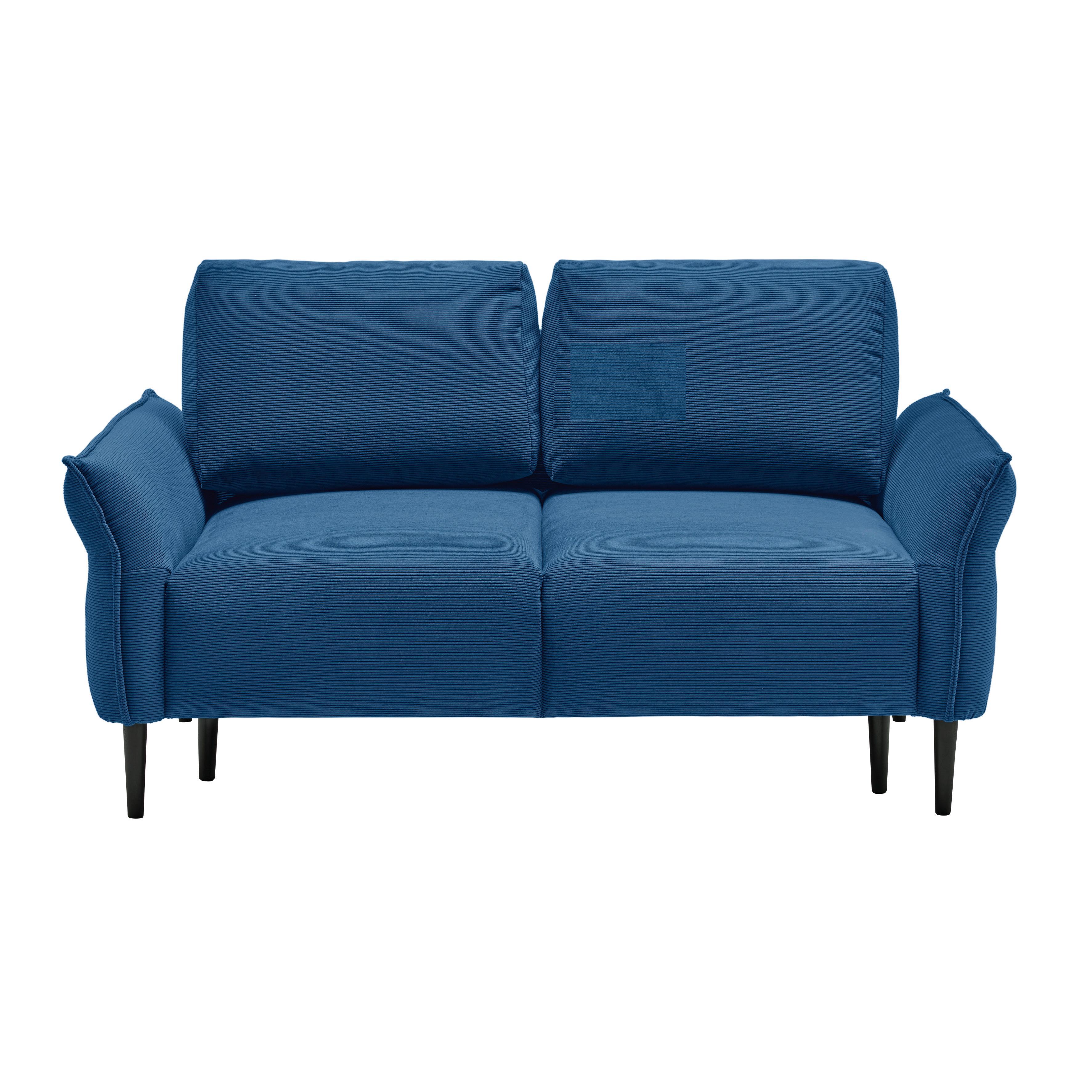 2-Sitzer-Sofa Custom Dunkelgrün - Dunkelgrün/Royalblau, MODERN, Holz/Textil (150/85/92cm) - Mömax