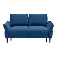 2-Sitzer-Sofa Custom Dunkelgrün - Dunkelgrün/Royalblau, MODERN, Holz/Textil (150/85/92cm) - Mömax