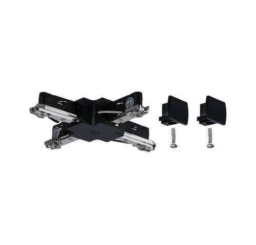 Schienensystem-Verbinder Urail in Schwarz - Schwarz, Design, Kunststoff/Metall (10,4/1,8/10,4cm) - Paulmann