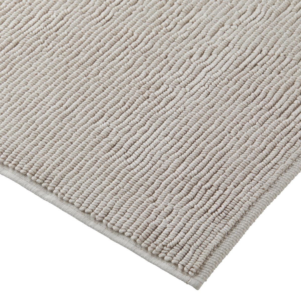 Badematte Bio Hanna in Grau ca. 60x100cm - Taupe, Natur, Textil (60/100cm) - ecoTree