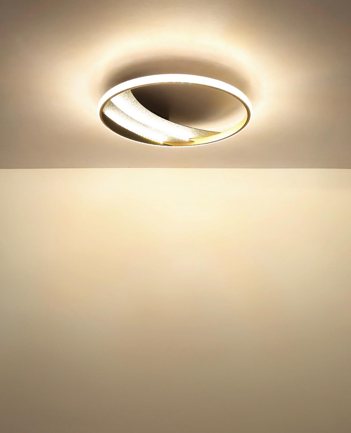 Led Stropna Svjetiljka Constance - prozirno/boje kroma, Design, metal/plastika (41/6cm) - Globo